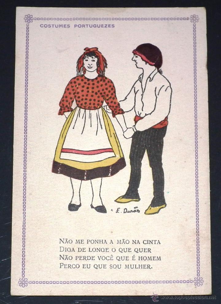 Postales: POSTAL DE PORTUGAL N&ordm; 2 - COSTUMES PORTUGUEZES. EDI&Ccedil;AO DE B. LOPES / ILUSTRADOR DUARO