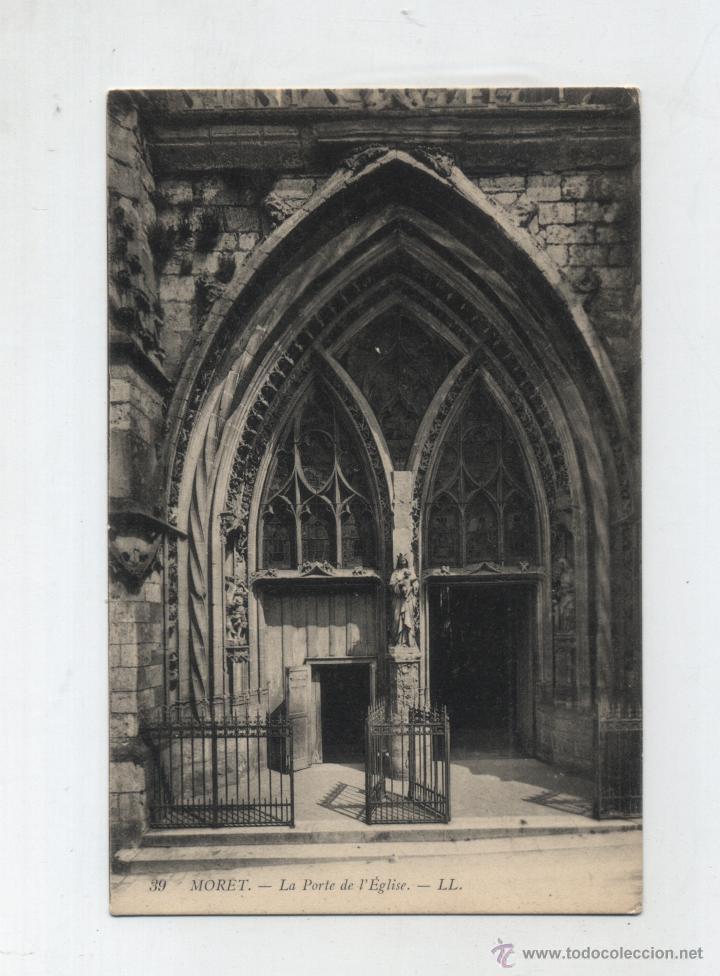 Cartoline: Moret.- La Porte de L&acute;Eglise.