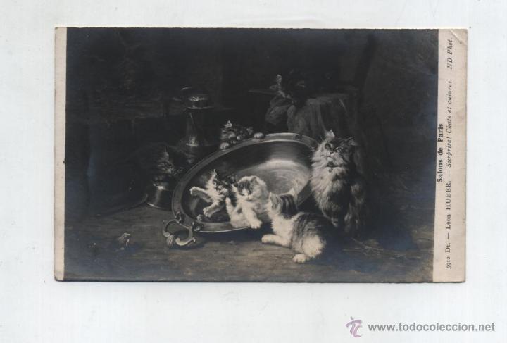 Postales: Salons de Paris.- L&eacute;on Huber. - Foto 1