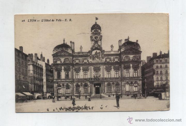 Postales: Lyon.- L&acute;Hotel de Ville.