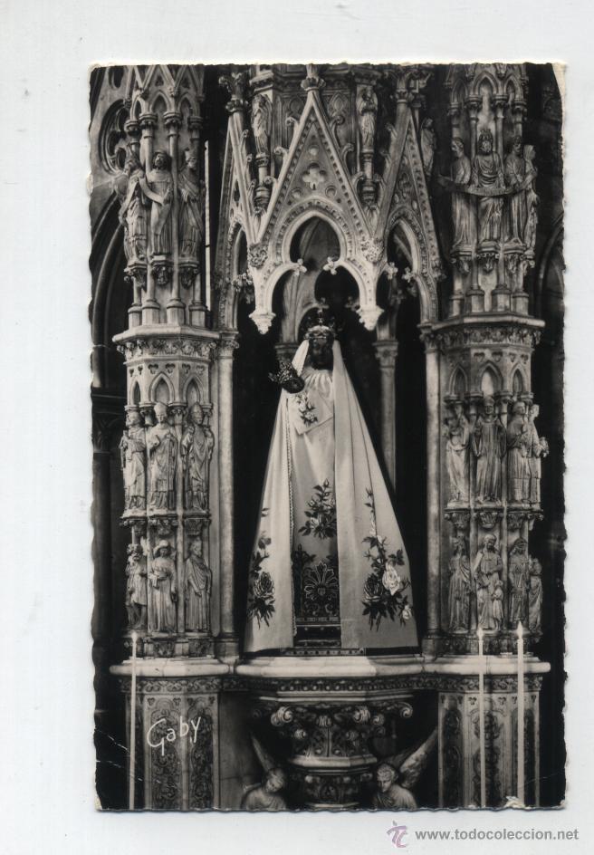 Postales: La Delivrande.- La vierge Noire.. Franqueado y fechado en 1960.