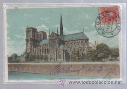 Postales: TARJETA POSTAL DE PARIS, FRANCIA - IGLESIA NOTRE-DAME.