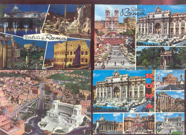 Postales: 4 POSTALES DE ROMA SIN CIRCULAR - Foto 1
