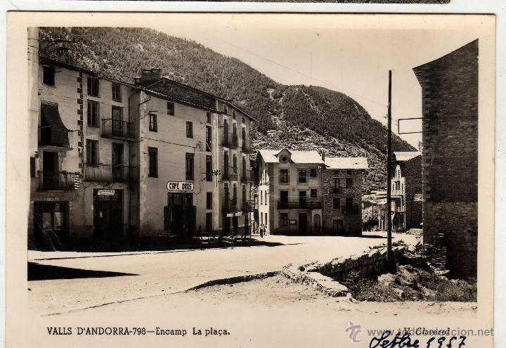 Postales: ANDORRA ENCAMP LA PLA&Ccedil;A 1957 - Foto 1