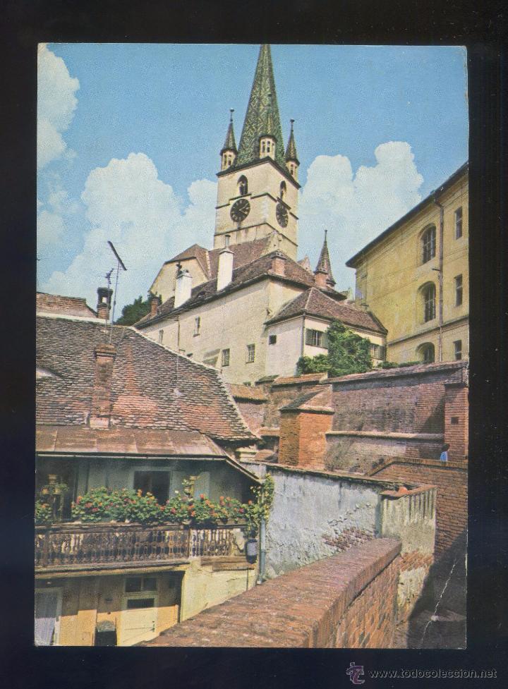Cartoline: Rumania. Sibiu. *Le Passage de Les Escaliers* Foto: S. Mendrea. Ed. Osetcm. Circulada 1978.