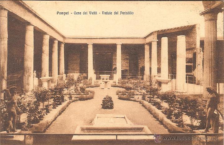 Postales: POMPEI, CASA DEL VETTII, VEDUTA DEL PERISTILIO - EDIT. DOMENICO TRAMPETTI 77020 - SIN CIRCULAR