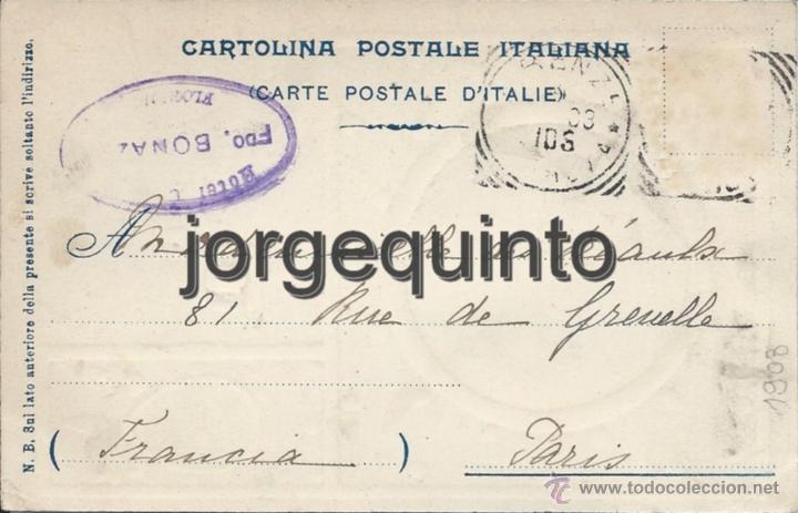 Postales: POSTAL. FLORENCIA. CIRCULADA 1903. - Foto 2