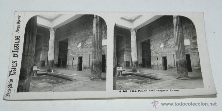 Cartes Postales: FOTOGRAFIA ESTEREOSCOPICA DE POMPEYA, POMPEI, ITALIA, MIDE 17 X 8,5 CMS.