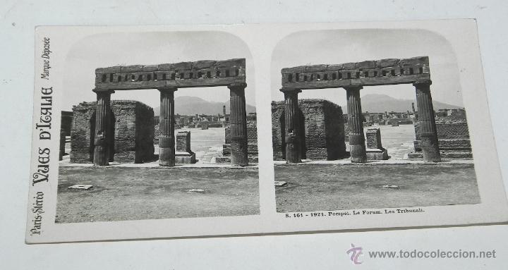 Cartes Postales: FOTOGRAFIA ESTEREOSCOPICA DE POMPEYA, POMPEI, ITALIA, MIDE 17,5 X 8,5 CMS.