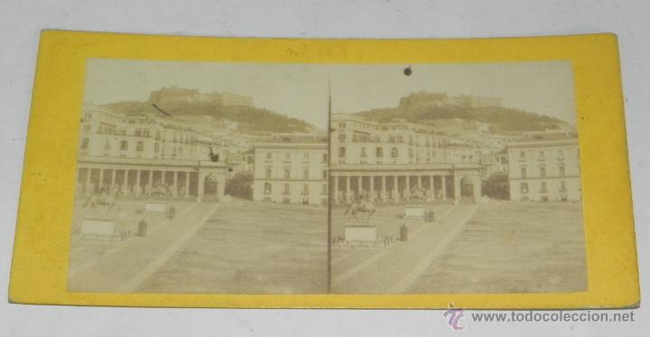 Postais: FOTOGRAFIA ESTEREOSCOPICA DE NAPOLES, ITALIA, MIDE 17,5 X 8,5 CMS.