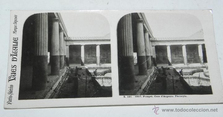 Cartes Postales: FOTOGRAFIA ESTEREOSCOPICA DE POMPEYA, POMPEI, ITALIA, MIDE 18 X 8,5 CMS.