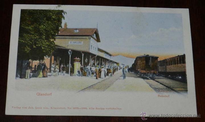 Postais: POSTAL DE GLANDORF, BAHNHOF, ESTACION DEL FERROCARRIL, VERLAG VON JOH, NO. 58712, A&Ntilde;O 1906, CIRCULAD