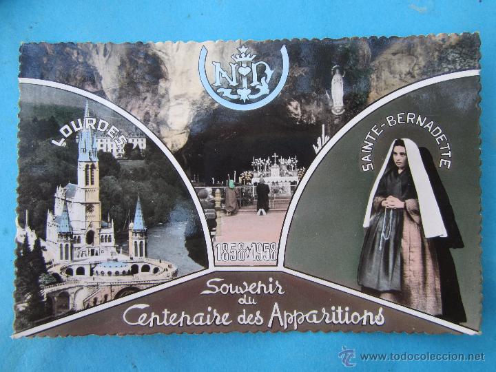 Postkarten: postal recuerdomcentenario de lourde , centenaire des apparitions , ciculada