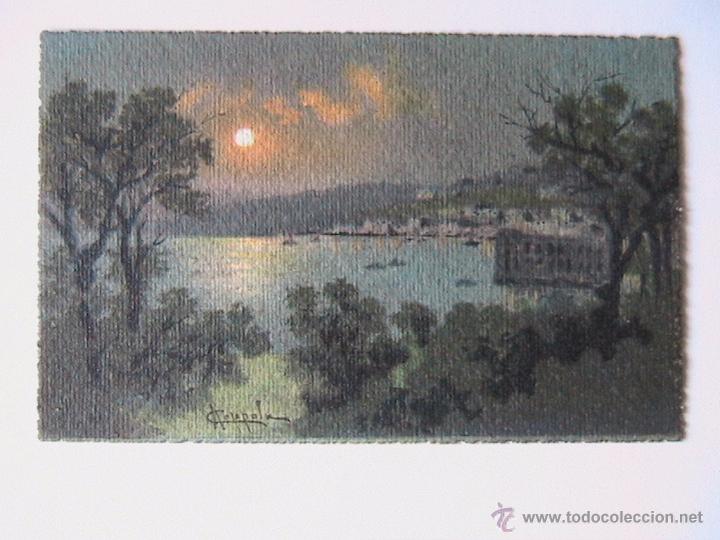 Postales: POSTAL EN ACUARELA ORIGINAL PAISAJES DE LA CIUDAD DE NAPOLES - ITALIA - FIRMADO X COPPOLA- 61