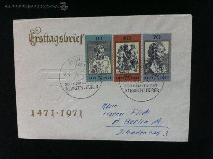 Cartoline: 500&ordm; ANIVERSARIO DE ALBRECHT DURER - 1971 SPD MATASELLO EXPOSICION CIRCULADO DDR