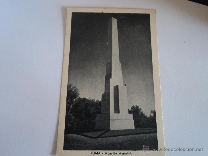 Postales: POSTAL DE MONOLITO A MUSSOLINI - Foto 1