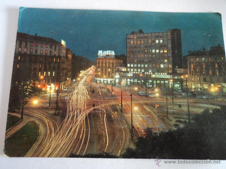 Postais: ANTIGUA POSTAL DE MILANO DE NOCHE
