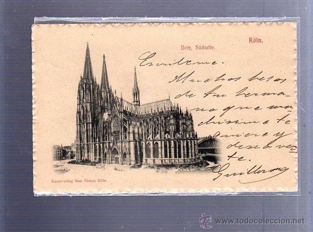 Postkarten: TARJETA POSTAL. K&Ouml;LN, ALEMANIA. DOM S&Uuml;DSEITE. KUNSTVERLAG MAX VICTOR.