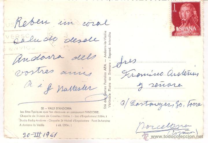 Postales: POSTAL DE VALLS    D ANDORRA . - Foto 2