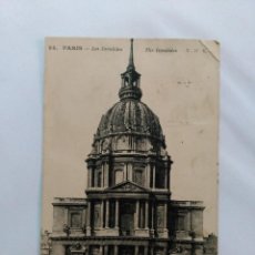 Postales: ANTIGUA POSTAL. Nº 24 - PARIS - LES INVALIDES. CIRCULADA CON MATASELLOS DE PARIS DE 1924
