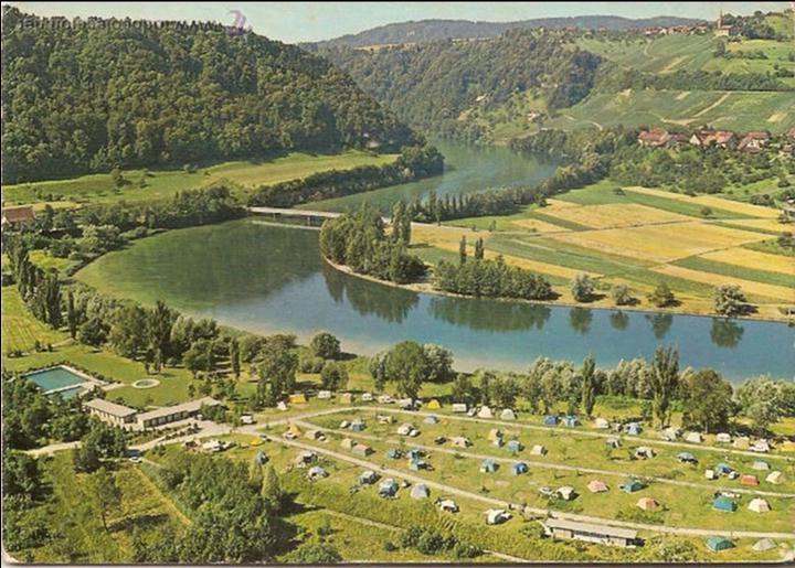 Cartes Postales: Thurauen (SUIZA), TCS Camping Flaach am Rhein - VERLAG E.BAUMANN 229 - SIN CIRCULAR