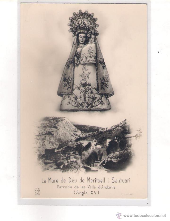 Cartoline: POSTAL  DE LA MARE DE DE&Uacute; DE MERITXELL I SANTUARI PATRONA DE LES VALLS D'ANDORRA.