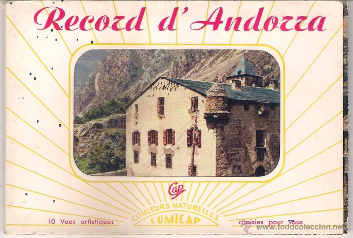 Postcards: BLOCK DE 10 POSTALES DE VISTAS DE ANDORRA .