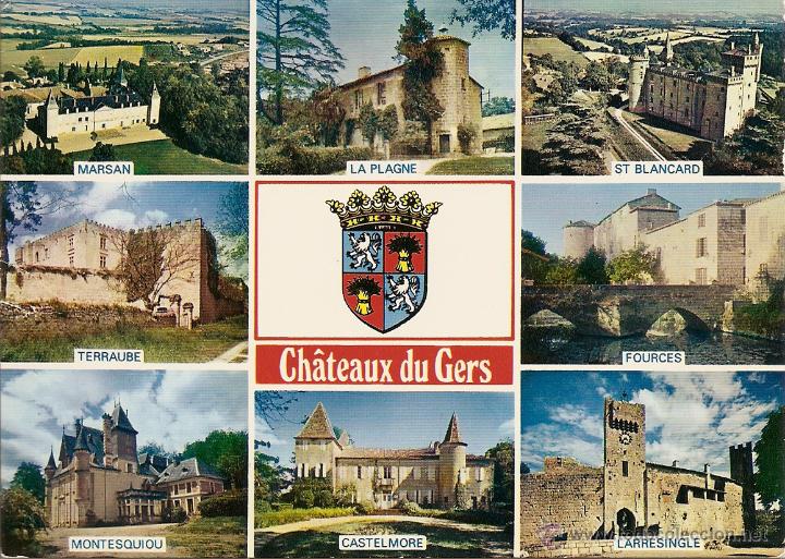 Postales: POSTAL, CHATEAUX DU GERS, CIRCULADA