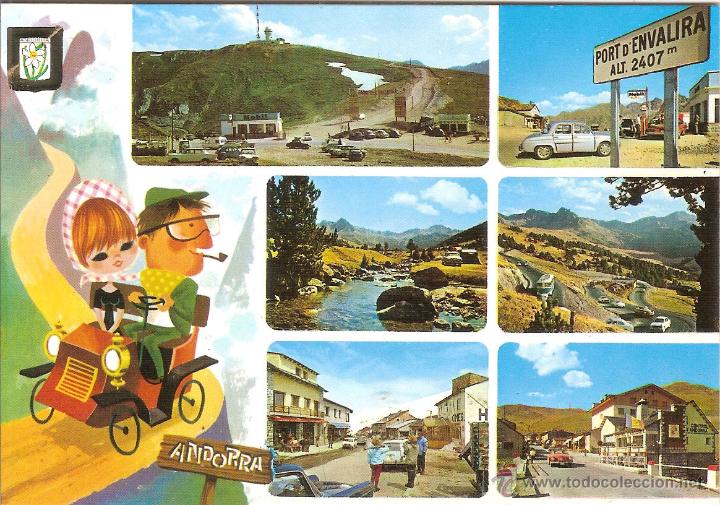 Postcards: ANDORRA, PRECIOSOS PAISATGES DE LES VALLS D'ANDORRA - ESCUDO DE ORO N&ordm; 135 - SIN CIRCULAR