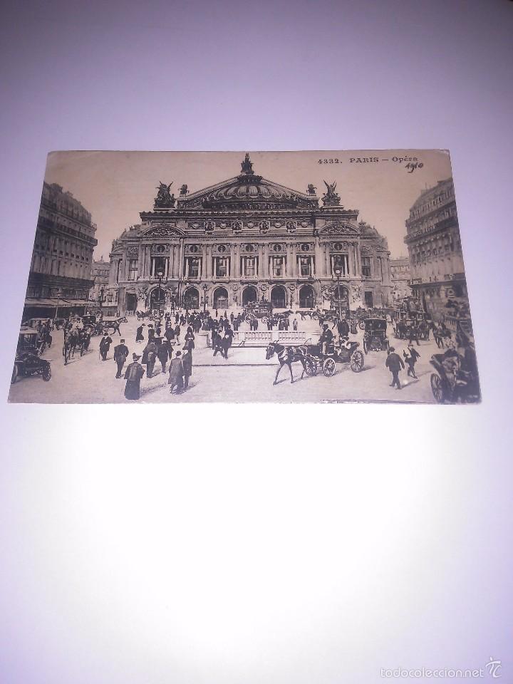 Postales: Postal de la &Oacute;pera de Par&iacute;s a&ntilde;o 1910 original