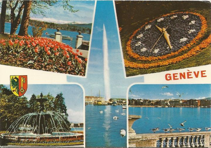 Postais: GINEBRA (SUIZA), DIVERSOS ASPECTOS - LINDA COLOR N&ordm; 2998 - SIN CIRCULAR
