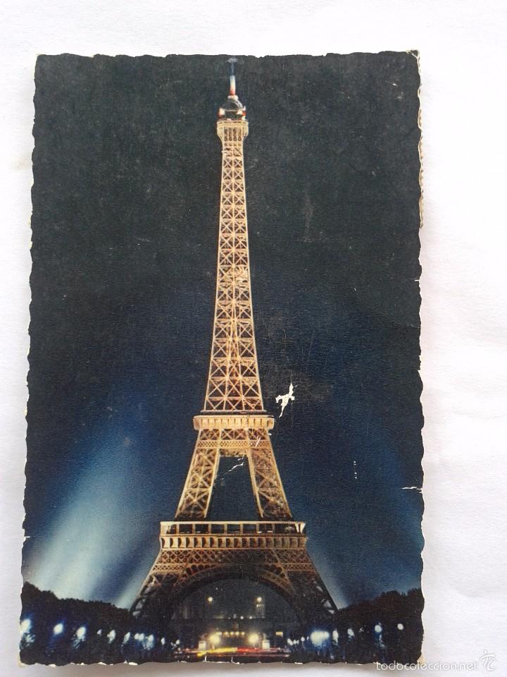 Cartes Postales: POSTAL -- PARIS - LA TOUR EIFFEL -- CIRCULADA A&Ntilde;O 1960 --