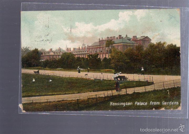 Postkarten: TARJETA POSTAL DE KENSINGTON, INGLATERRA - PALACE FROM GARDENS. SHARPE & CO