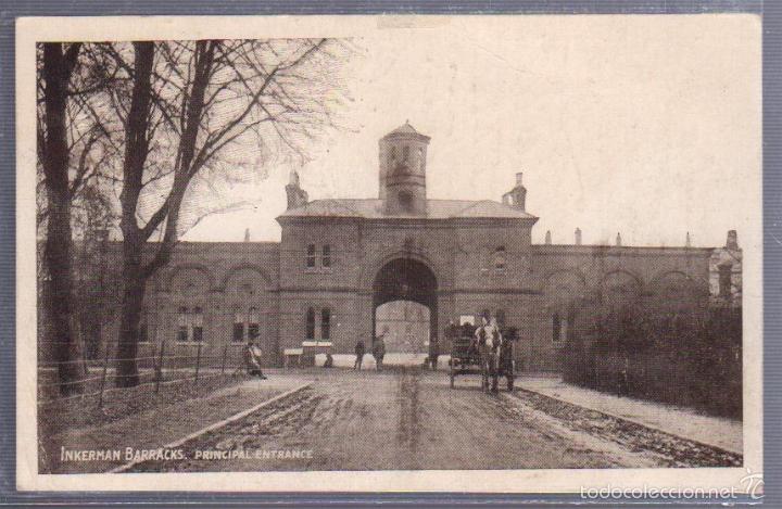 Postkarten: TARJETA POSTAL. INKERMAN BARRACKS. PRINCIPAL ENTRANCE. SERIES Y.M.C.A
