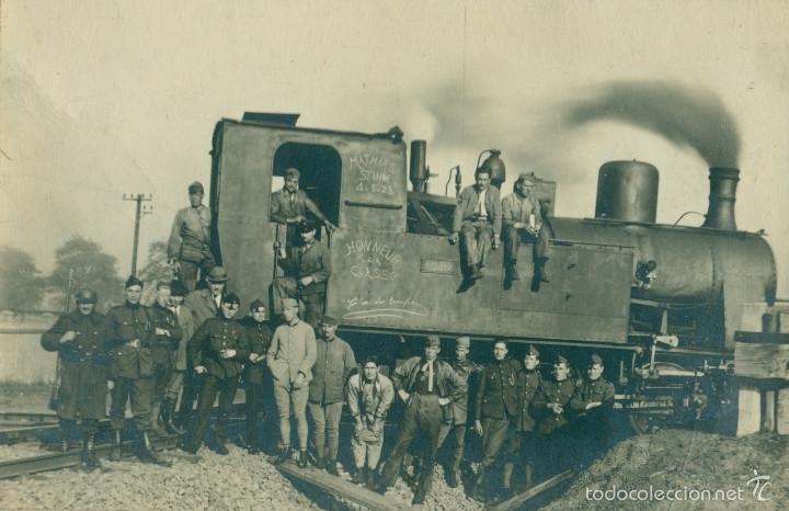 Postales: FERROCARRIL. LOCOMOTORA. TREN MINERO EN EL RUHR. FOTOGR&Aacute;FICA. 1923.