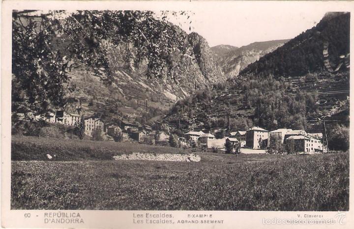 Cartoline: POSTAL DE REP&Uacute;BLICA DE ANDORRA ,LES ESCALDES.