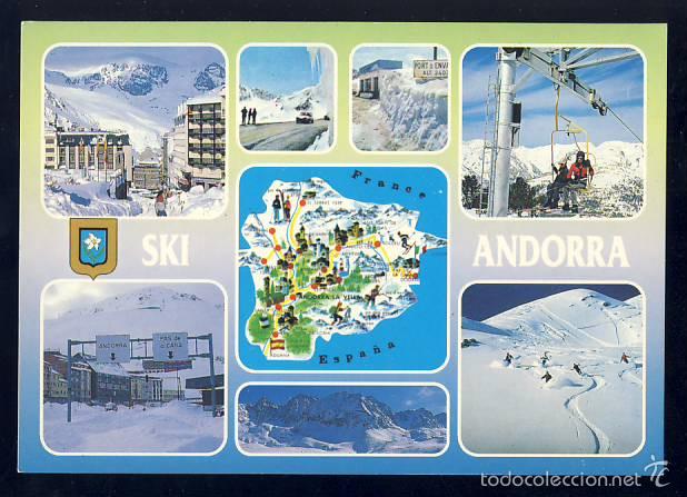 Postales: Postal d' ANDORRA: 8 vistes (Ed.Iscla 817)