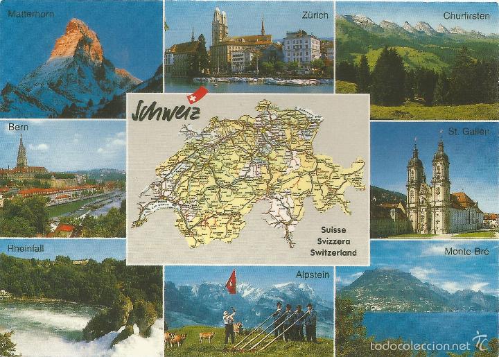 Postcards: SUIZA, DIFERENTES ASPECTOS - FOTO GROSS N&ordm; 42643 - ESCRITA