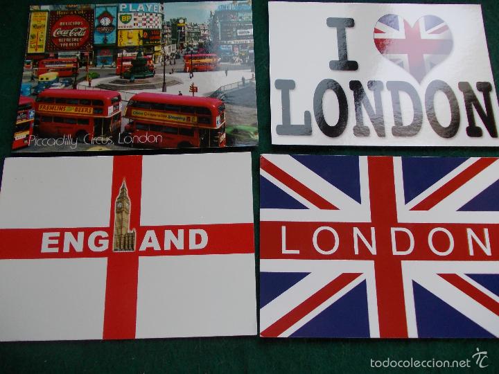 Postkarten: Lote 4 postales de Londres