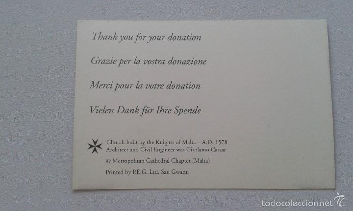 Postales: Malta -- Metropolitan Cathedral Chapter -- - Foto 2
