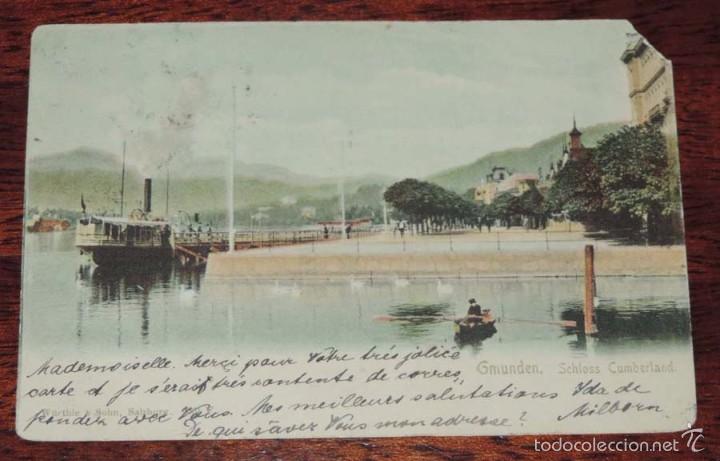 Postais: POSTAL DE Gmunden, AUSTRIA, SCHLOSS CUMBERLAND, ED. WUTHLE & SOHN, CIRCULADA, SIN DIVIDIR.
