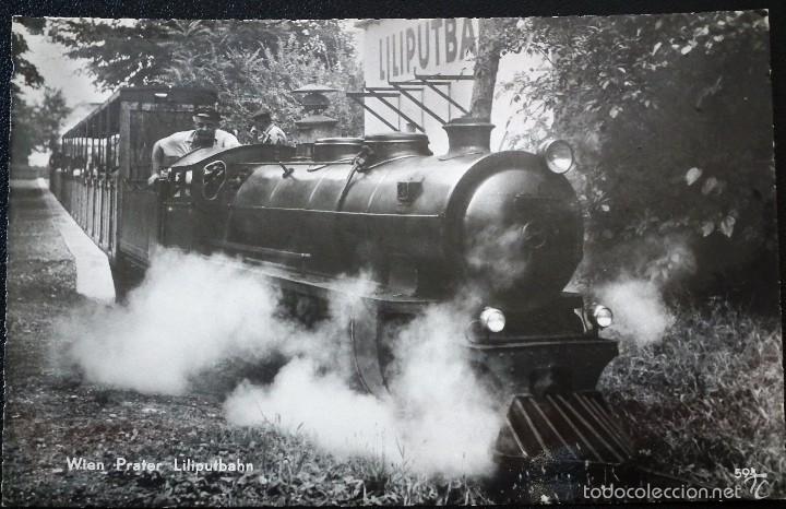Postales: POSTAL CON LOCOMOTORA DE AUSTRIA - WIEN PRATER LILIPUTBAHN