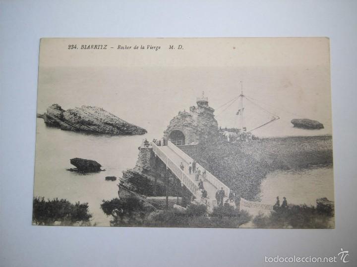 Postais: 234.BIARRIZ .ROCHER DE LA VIERGE.M.D SIN CIRCULAR
