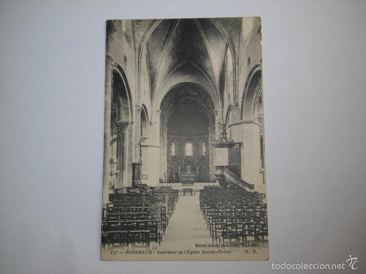 Postais: 152.-BORDEAUX-INTERRIEUR DE L`EGLISE SAINTE-CROIX.-M.D.SIN CIRCULAR