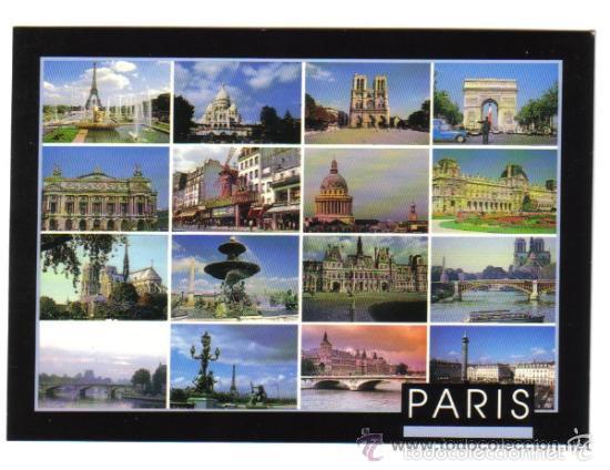 Postales: POSTAL DE LOS MONUMENTOS DE PARIS - Foto 1
