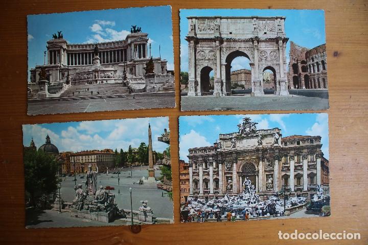 Postales: LOTE 4 POSTALES DE ROMA SIN CIRCULAR - Foto 1