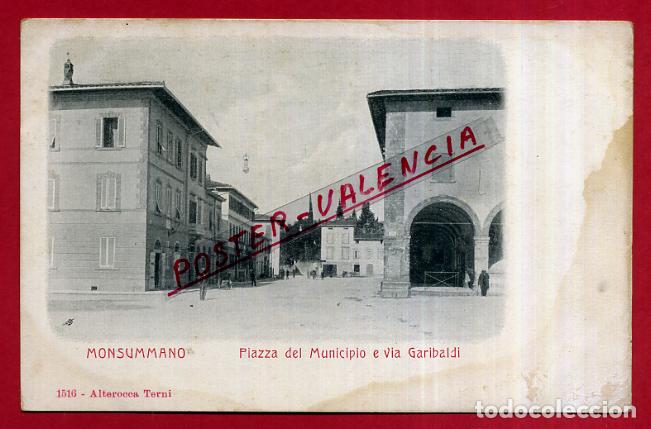 Cartoline: POSTAL MONSUMMANO, ITALIA, PIAZZA DEL MUNICIPIO E VIA GARIBALDI, P84007