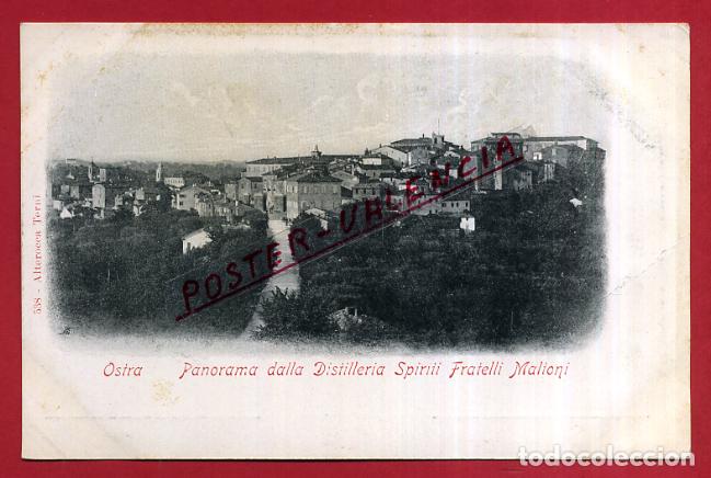 Postkarten: POSTAL OSTRA, ITALIA, PANORAMA DALLA DISTILLERIA SPIRITI FRATELLI MALIONI, P84035
