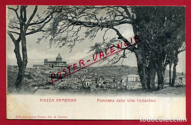 Cartoline: POSTAL PIAZZA ARMERINA, ITALIA, PANORAMA DALLA VILLA COSTANTINO, P84067
