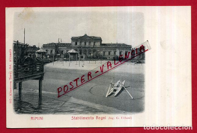 Postkarten: POSTAL RIMINI, ITALIA, STABILIMENTO BAGNI,  P84090